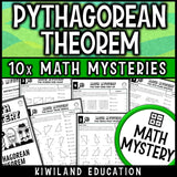 Pythagorean theorem activity for 8th grade, no prep printable math mystery worksheets