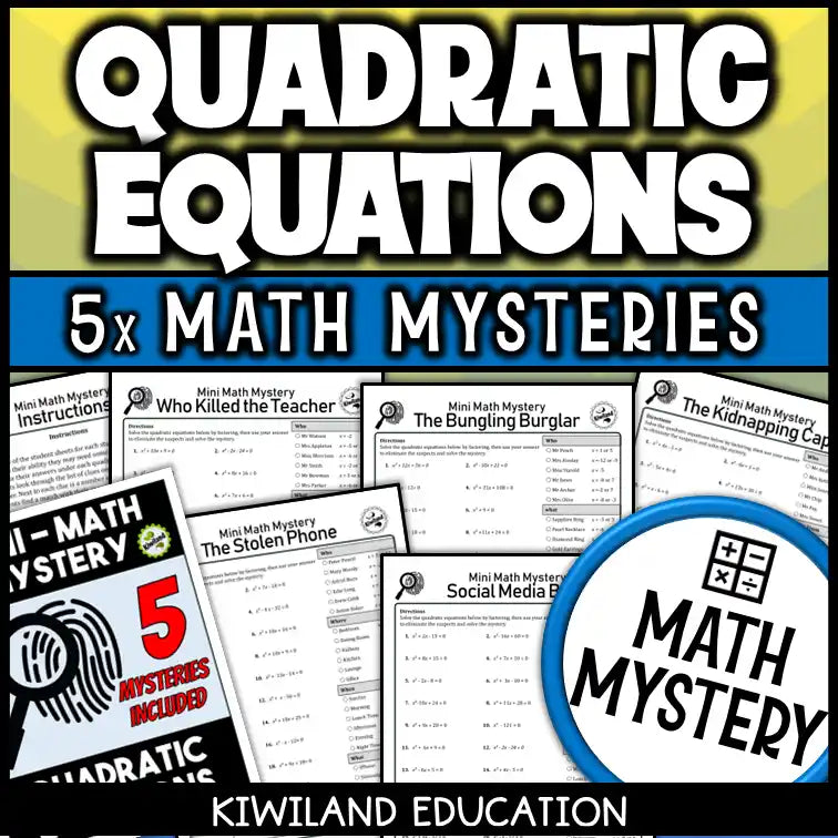 Printable algebra worksheet solving quadratic equations by factoring