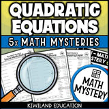 Escape-room-style factoring activity for middle or high school algebra
