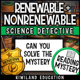 No-prep renewable and nonrenewable resources reading comprehension worksheet with answer key
