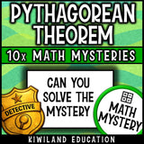 Right triangle geometry review detective activity for middle school centers and sub plans
