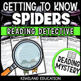 Halloween or year-round non-fiction reading activity on spiders for literacy practice