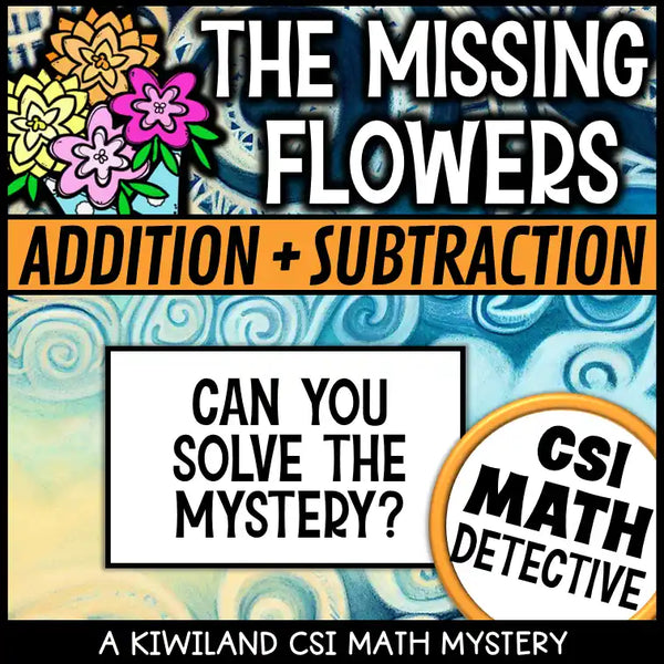Engaging classroom CSI-style spring math worksheets for independent or pair work