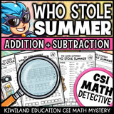 Fun back-to-school math review game featuring word problems and puzzles