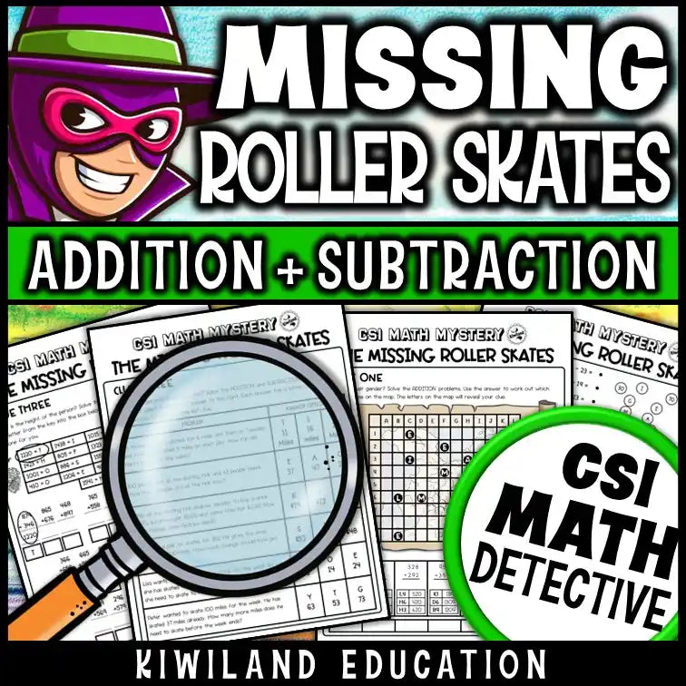 Addition and subtraction math puzzle activity with regrouping