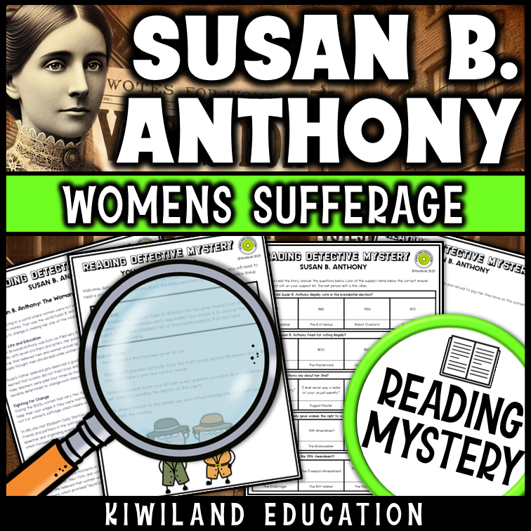 Informational text and comprehension questions about women’s suffrage