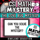 Valentine’s Day classroom worksheet pack with mystery storyline