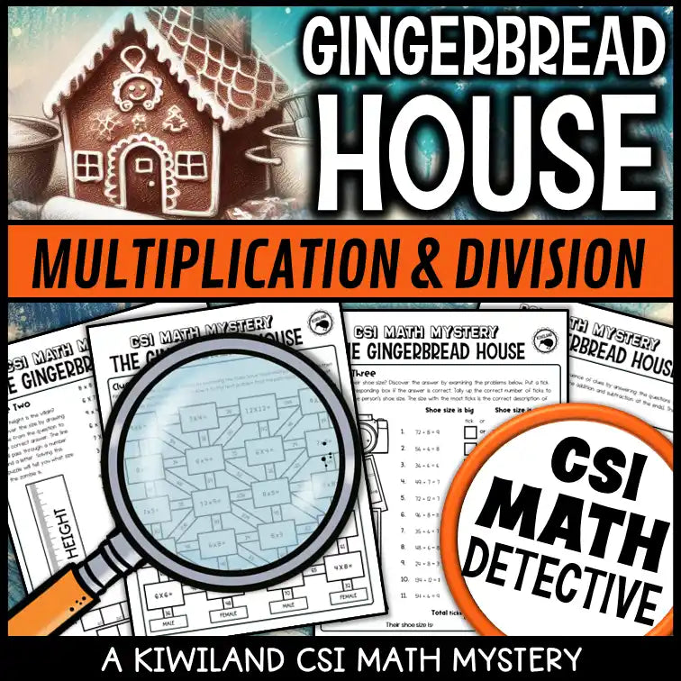 Multiplication and division winter review worksheets for upper elementary math
