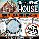 Multiplication and division winter review worksheets for upper elementary math