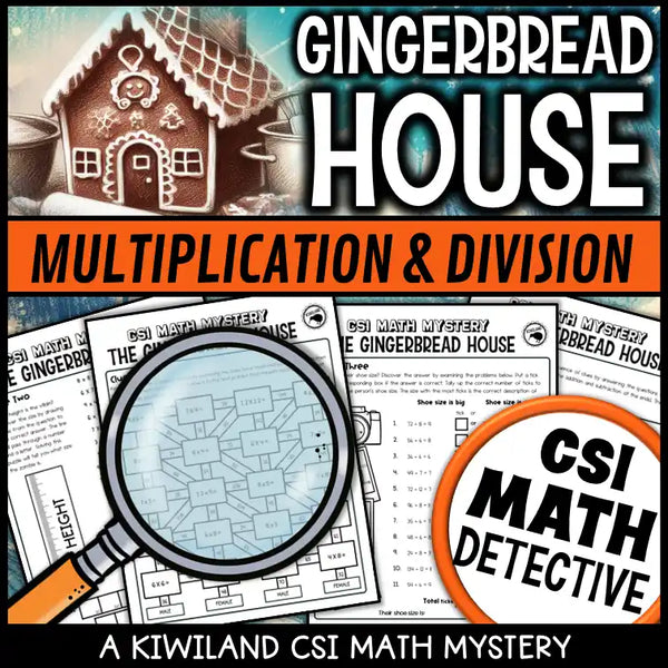 Multiplication and division winter review worksheets for upper elementary math
