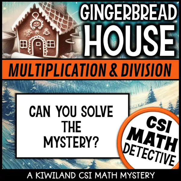 No-prep winter math mystery game for holiday centers and homeschool learning