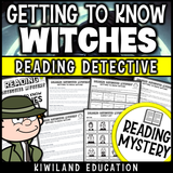 Witches nonfiction reading passage and comprehension questions for Halloween