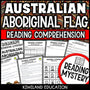 Australian Aboriginal flag reading mystery cover for grades 3-6