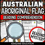 Nonfiction Australian Aboriginal flag reading comprehension passage for grades 3-6