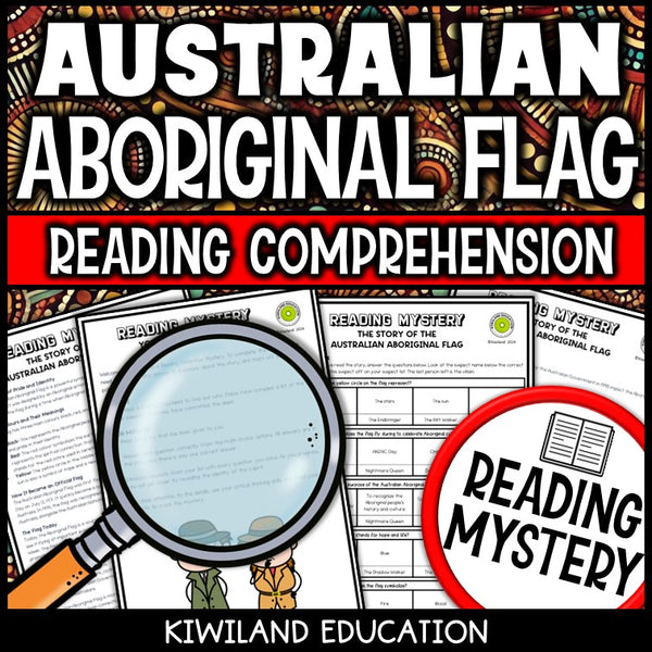 Nonfiction Australian Aboriginal flag reading comprehension passage for grades 3-6