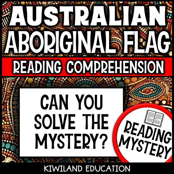 No-prep Australian Aboriginal flag reading comprehension worksheet with answer key