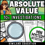 Absolute value expressions practice self checking math centers answer keys