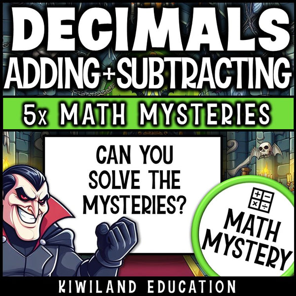 Can you solve the mysteries - adding and subtracting decimals worksheets