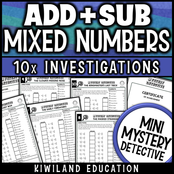 Adding and subtracting fractions with like denominators practice pages with mixed numbers, regrouping and a certificate of achievement
