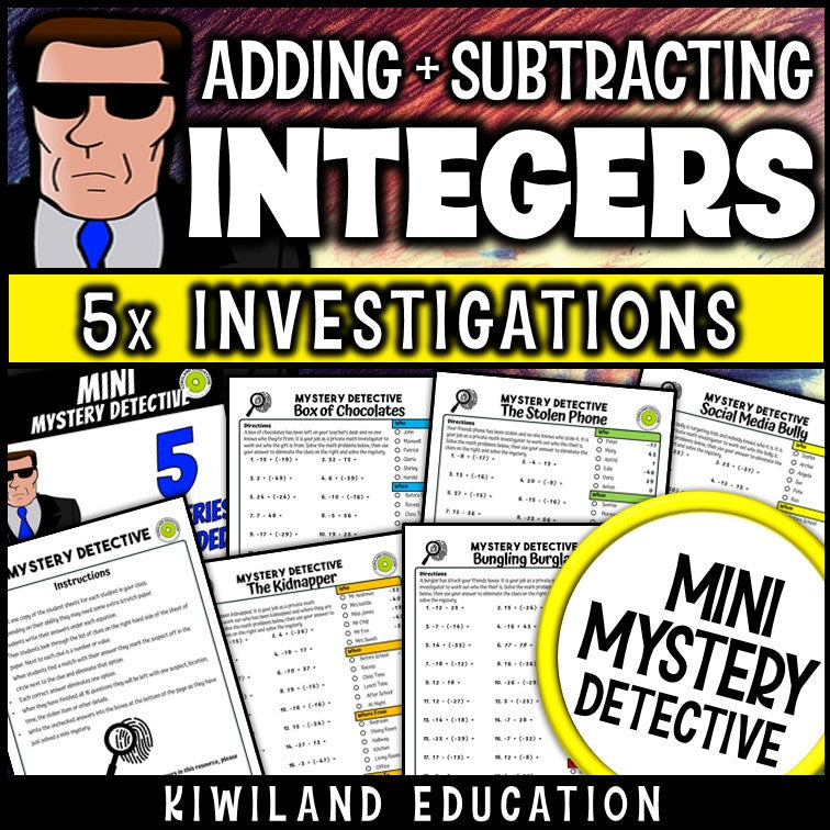 Adding and subtracting integers worksheets 6th 7th grade
