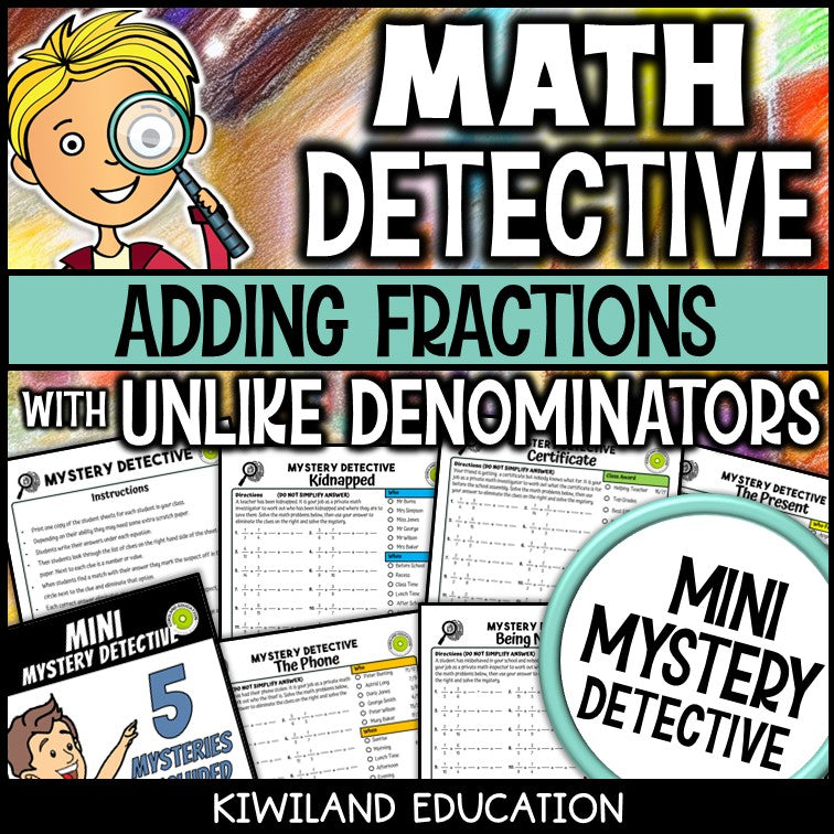 Adding fractions with unlike denominators worksheets grade 5