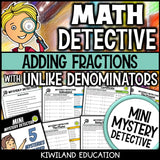 Adding fractions with unlike denominators worksheets grade 5