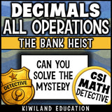 Adding and subtracting decimals review math mystery with complete answer keys