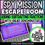 Adding & Subtracting Fractions with Unlike Denominators Digital Escape Room cover – Kiwiland Education
