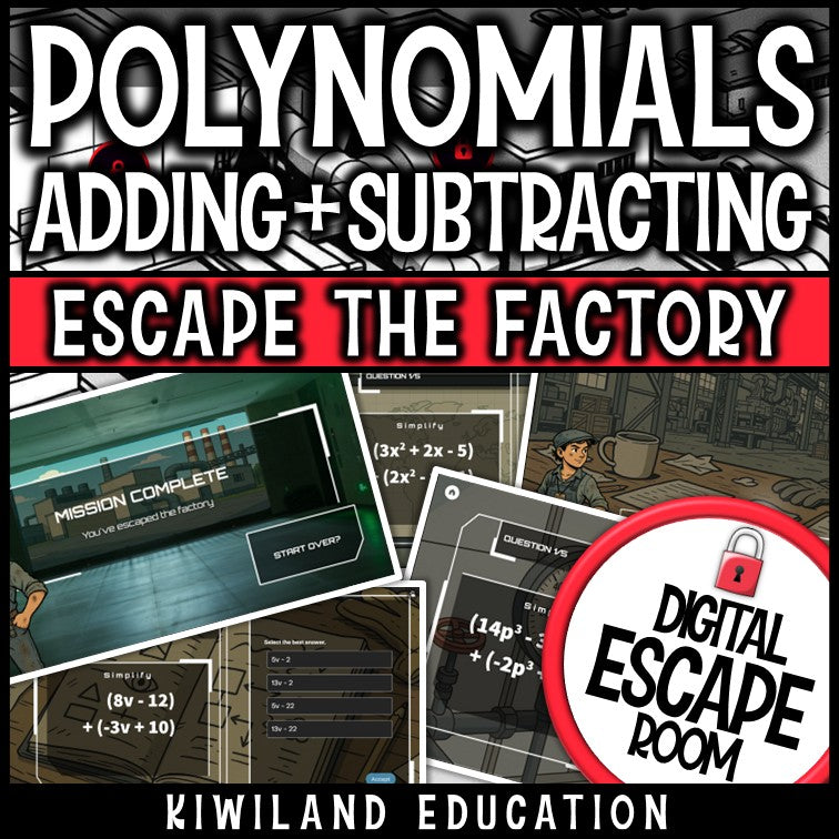 Self-checking adding and subtracting polynomials challenge for grades 6 to 12