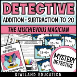 Addition and subtraction within 20 scoot task cards