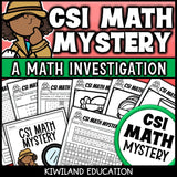 Skip counting and addition CSI Math Mystery cover for grades 3 to 6, The Number on the Loose case