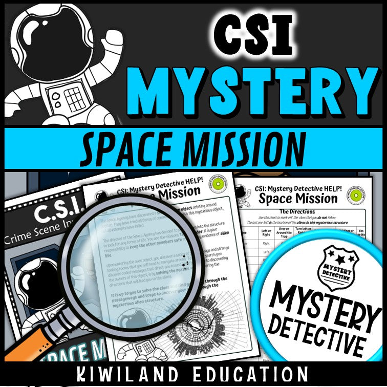 Addition subtraction clue pages space mission mystery detective