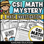Addition and subtraction CSI Math Mystery cover for grades 3 to 6, The Secret Number case
