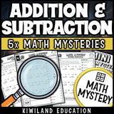 Clue-elimination page for addition and subtraction within 1000, zombie mystery