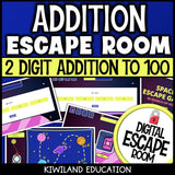 Addition with regrouping escape room challenge for Grades 1–3