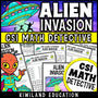 Alien Invasion CSI Math Mystery cover - addition and subtraction, Grades 2-3 printable PDF