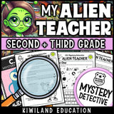 Alien mystery detective clue pages addition subtraction within 100 coordinates