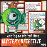 Analog clock to digital time practice with answer keys