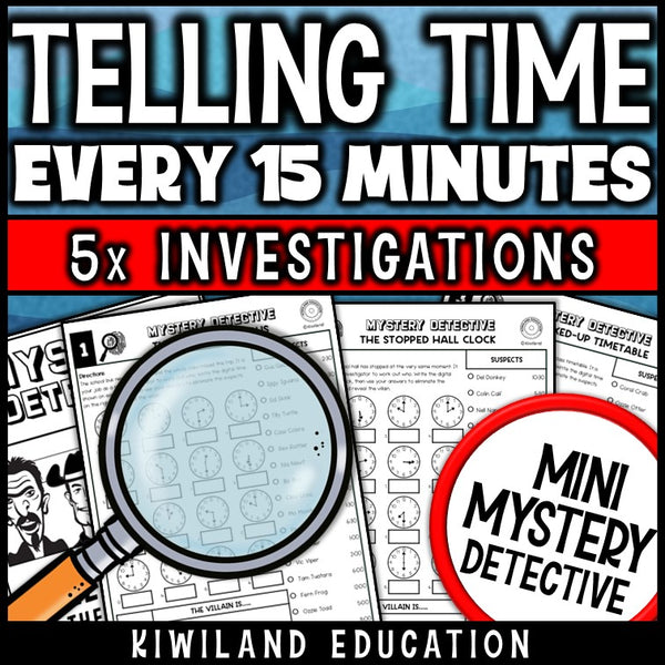 Analog clock to digital time quarter past and quarter to practice
