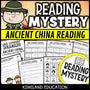 Ancient China reading mystery comprehension activity cover for grades 3-6