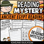 Ancient Egypt reading mystery comprehension activity cover for grades 3-6