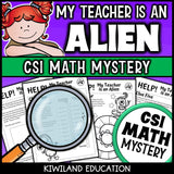 Back to school addition, subtraction and coordinates pages - alien math mystery