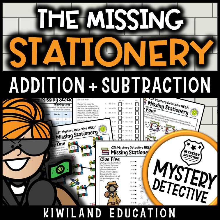Back-to-school CSI mystery detective grades 2-3 first week