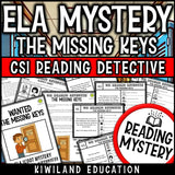 Back to School ELA Scoot Mystery – The Case of the Missing Office Key task cards for Grades 3–6