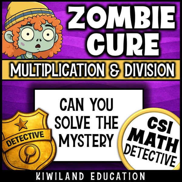 Back to school multiplication and division math mystery activity for upper elementary studen