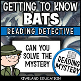 No-prep bats reading comprehension worksheet with answer key Halloween