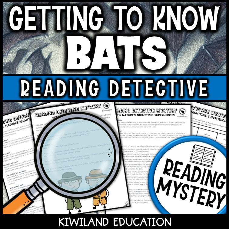 Printable nonfiction bats reading comprehension passage activity for grades 3-6