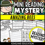 Bees and pollination reading mystery comprehension activity cover for grades 3-6