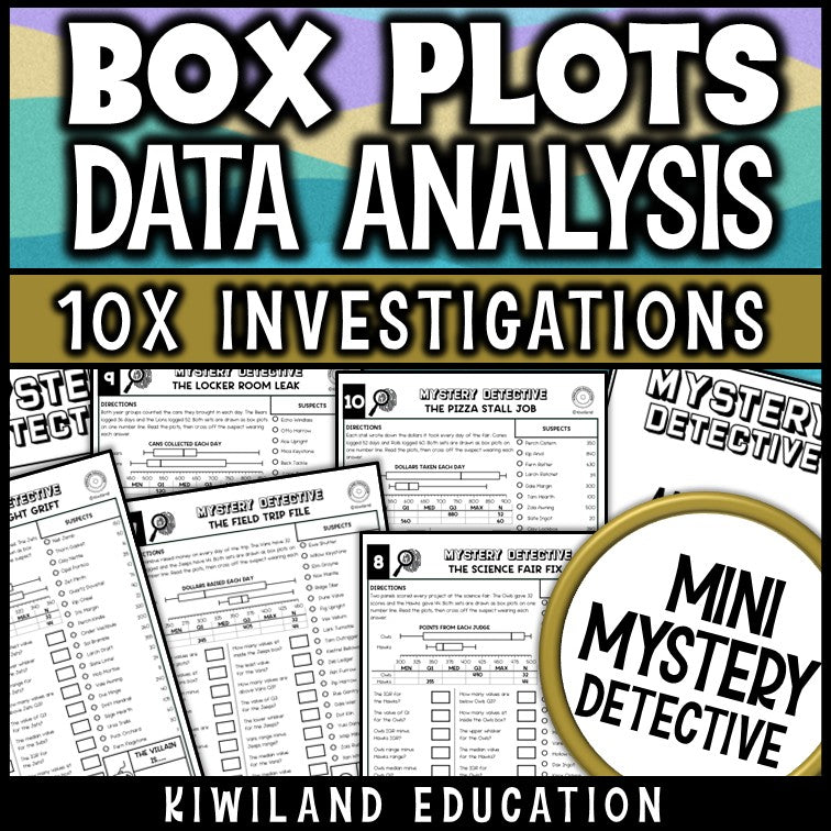 Box and whisker plot activity iqr median range middle school math