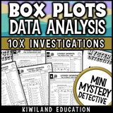 Box and whisker plot activity iqr median range middle school math